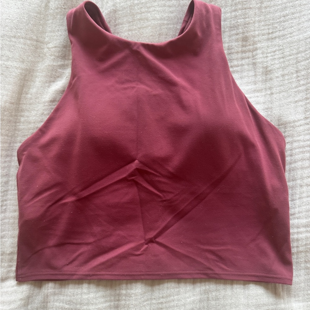 Athleta Burgundy Crop Top